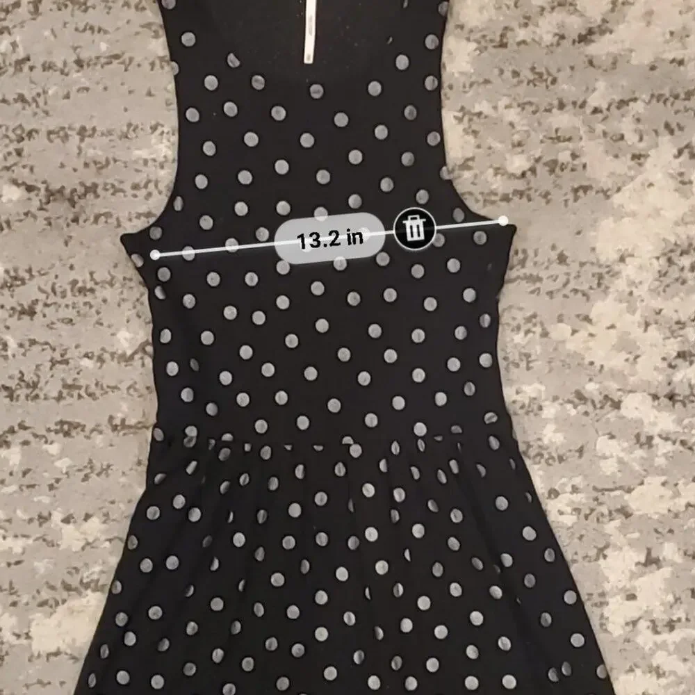 Free People | Black Polka Dot Reversible Skater Dress || XS || EUC